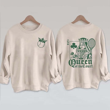 Playing Cards Queen Tennis Sweatshirt