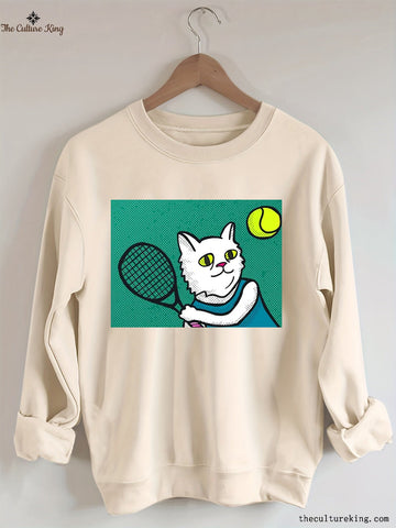 Tennis Cat Sweatshirt