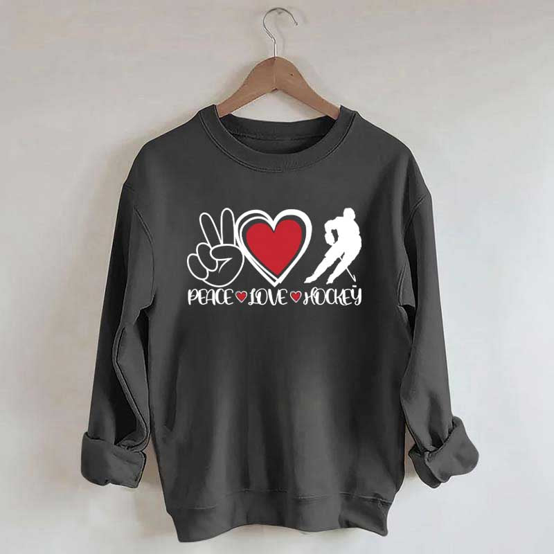 Peace Love Hockey Sweatshirt