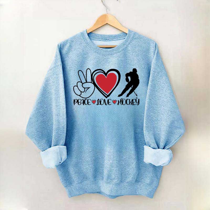 Peace Love Hockey Sweatshirt