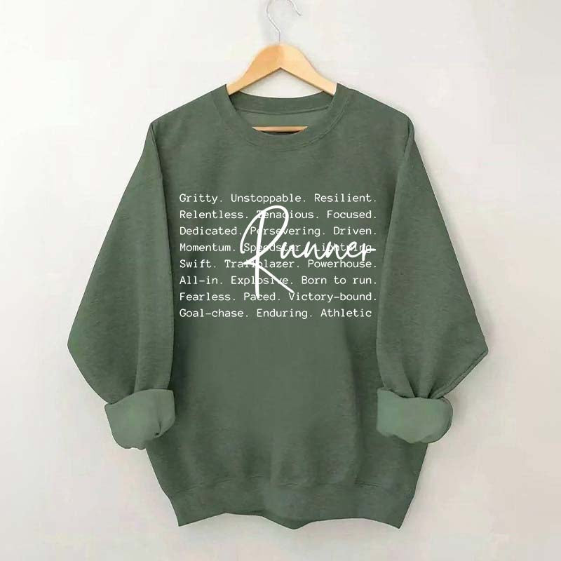 Runner Words Marathon Sweatshirt