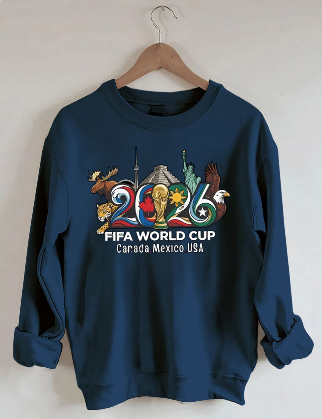FIFA World Cup 2026 , USA Canada Mexico Soccer, Football Fan , World Cup Gift Sweatshirt