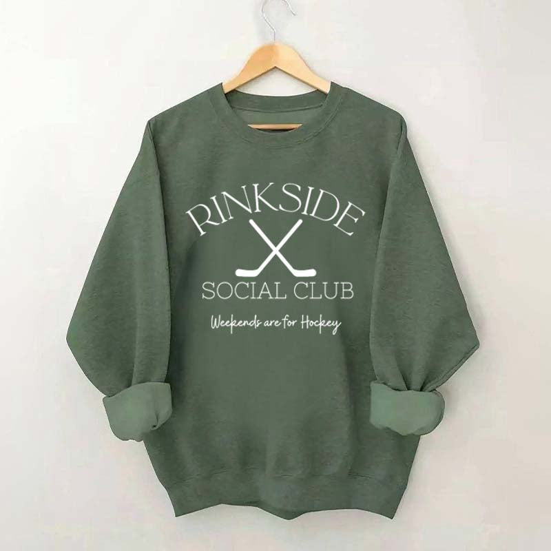 Rinkside Social Club Weekends Are For Hockey Sweatshirt