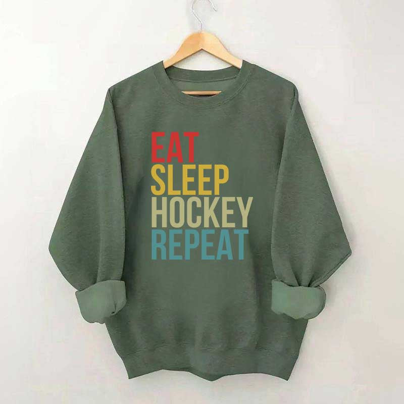 Eat Sleep Hockey Repeat Sweatshirt