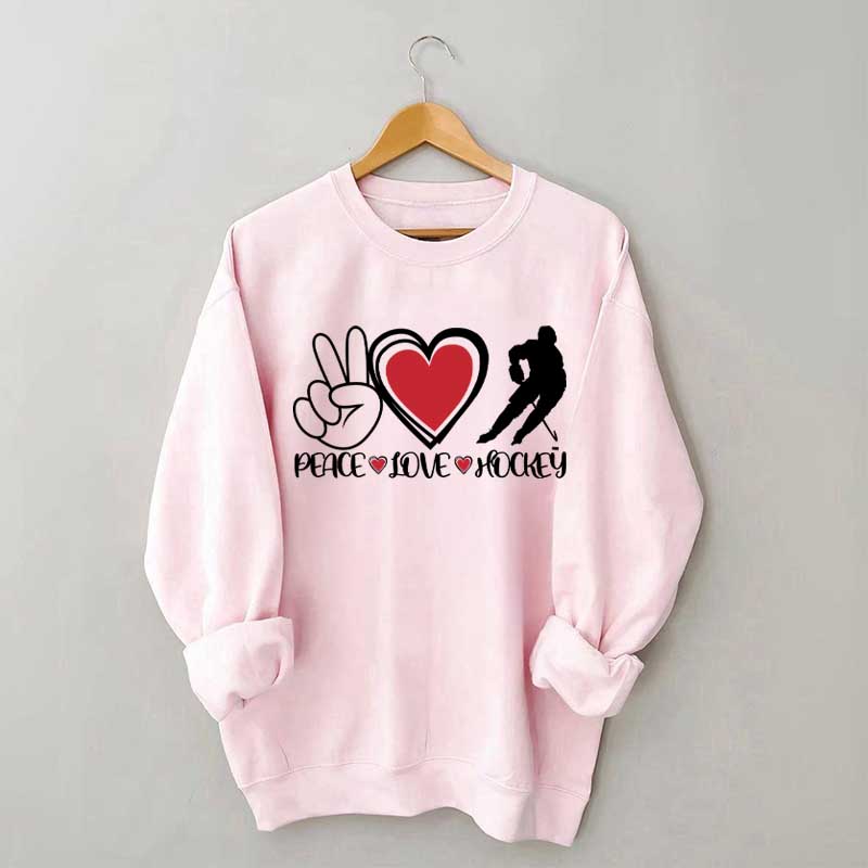 Peace Love Hockey Sweatshirt
