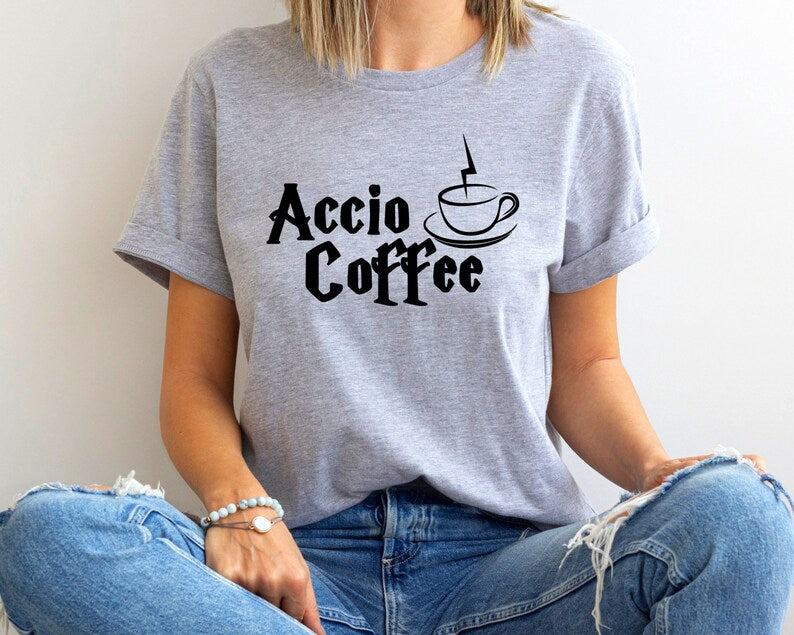 Accio Coffee Funny Wizard Shirt