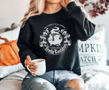 Leaky Cauldron Black Crew Neck Sweatshirt