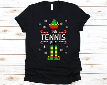 The Tennis Elf Christmas T-shirt