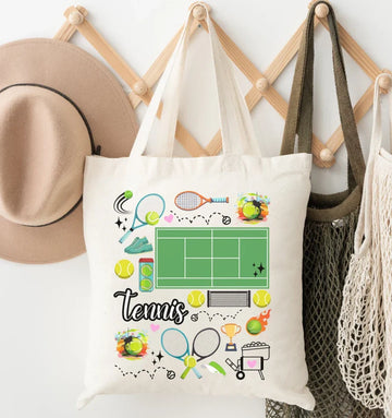 Tennis Player Tote Bag