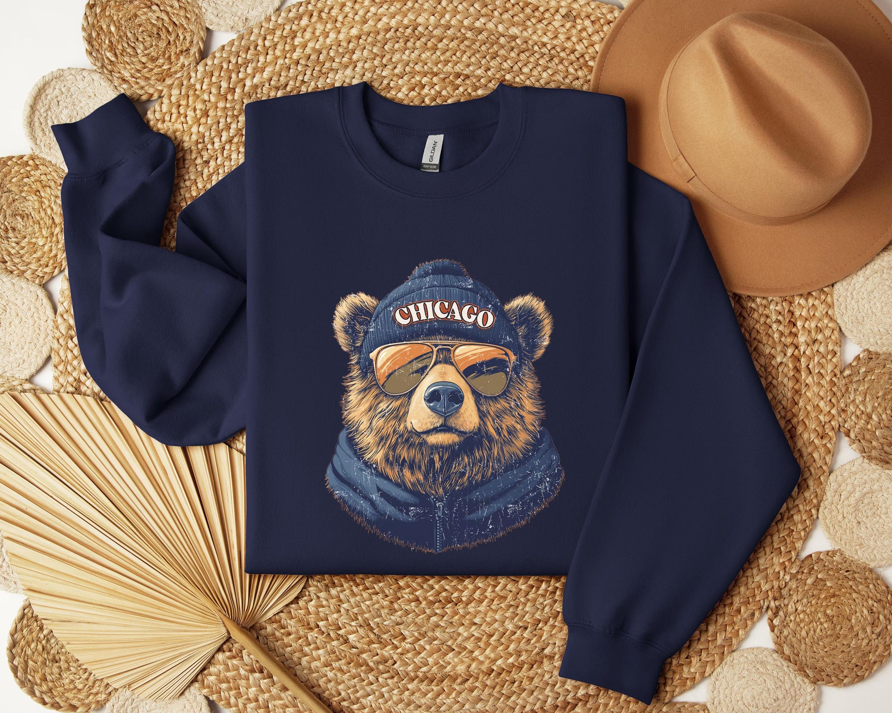 Retro Chicago Mascot Game Day Football Sweatshirt